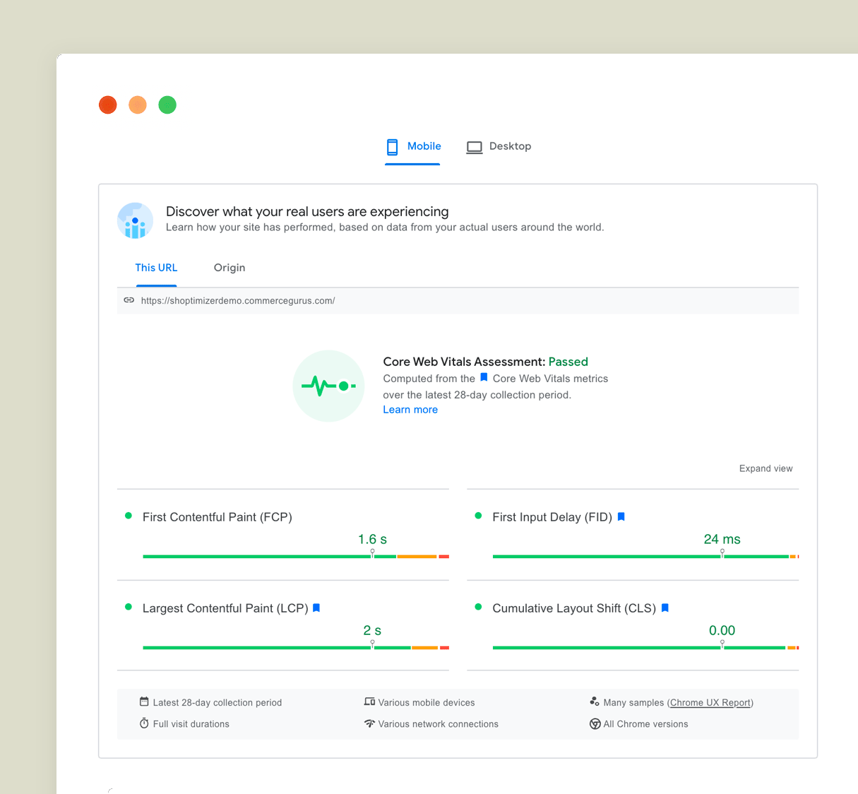 CommerceKit passes Core Web Vitals