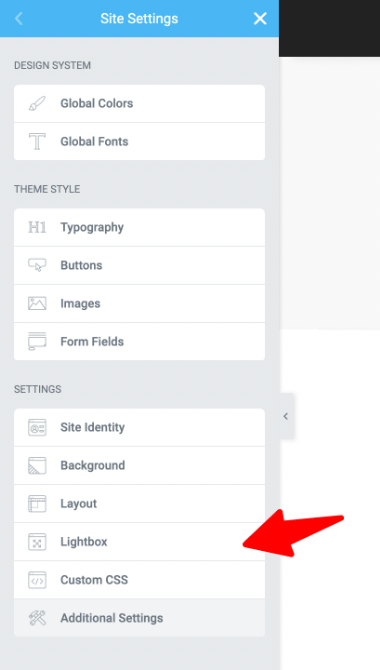 Turn off Elementor's Lightbox - Step 2