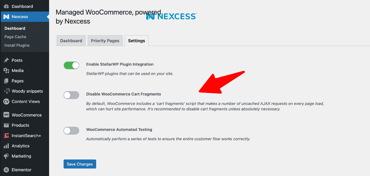 Nexcess Cart Fragments