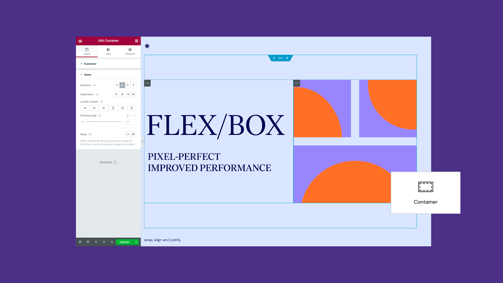 Elementor Container Option