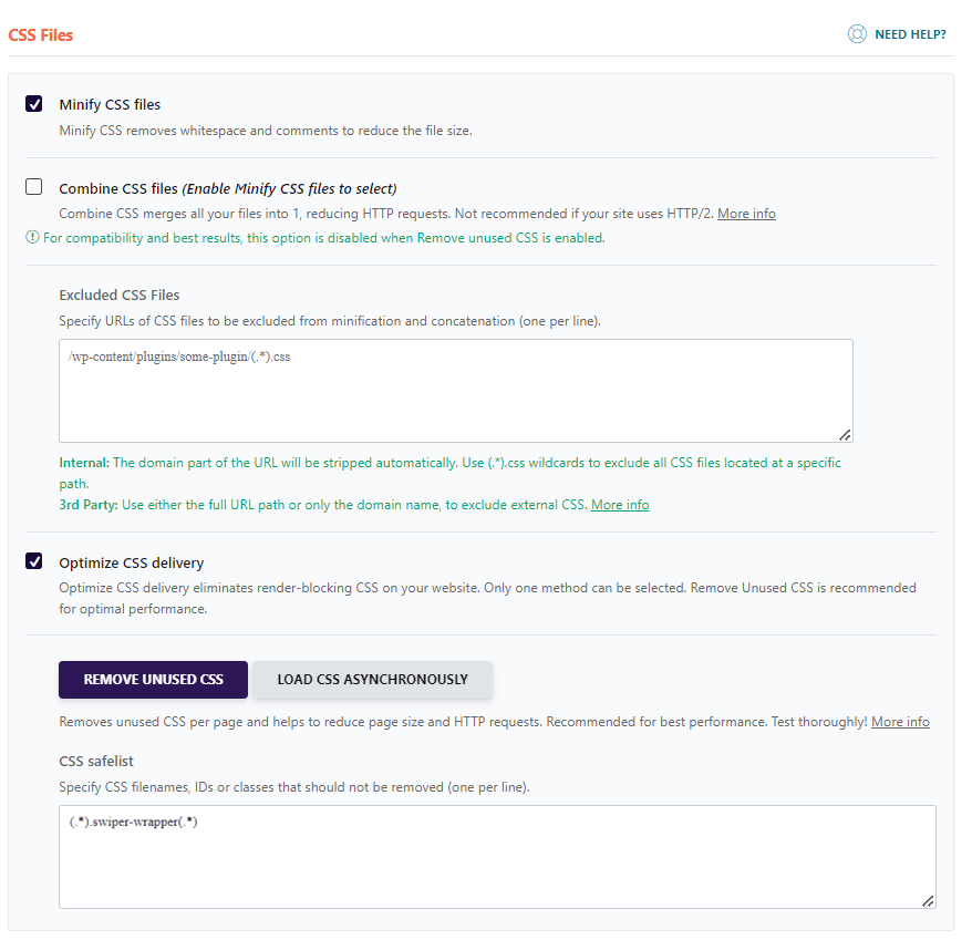 File optimization: CSS