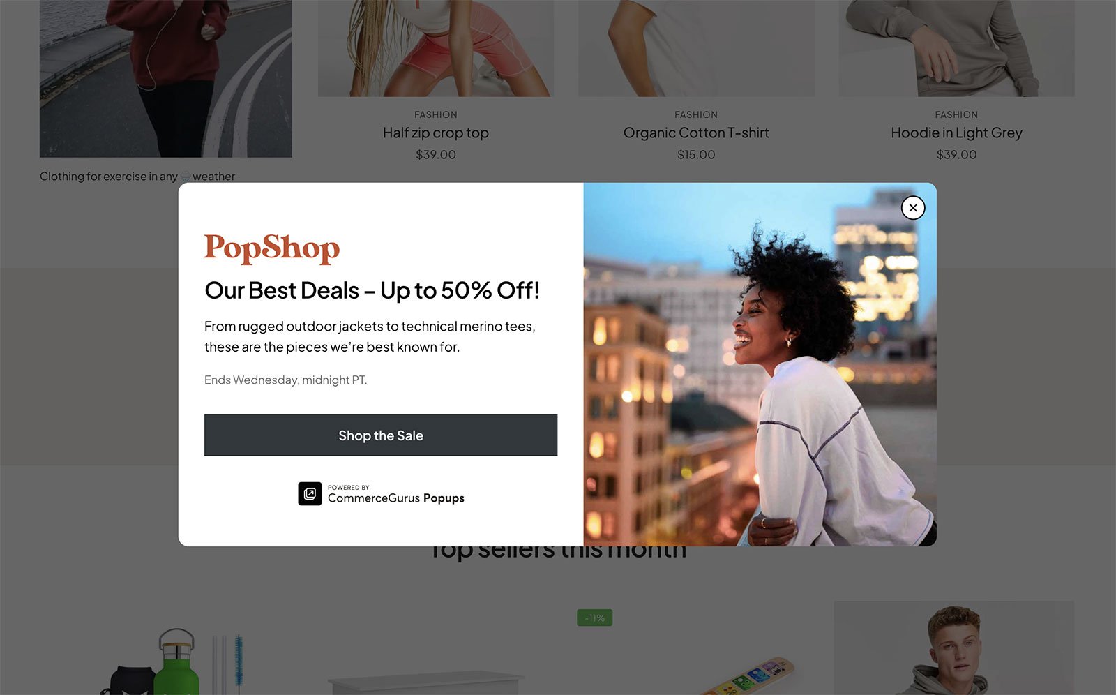 CommerceGurus Popups Example