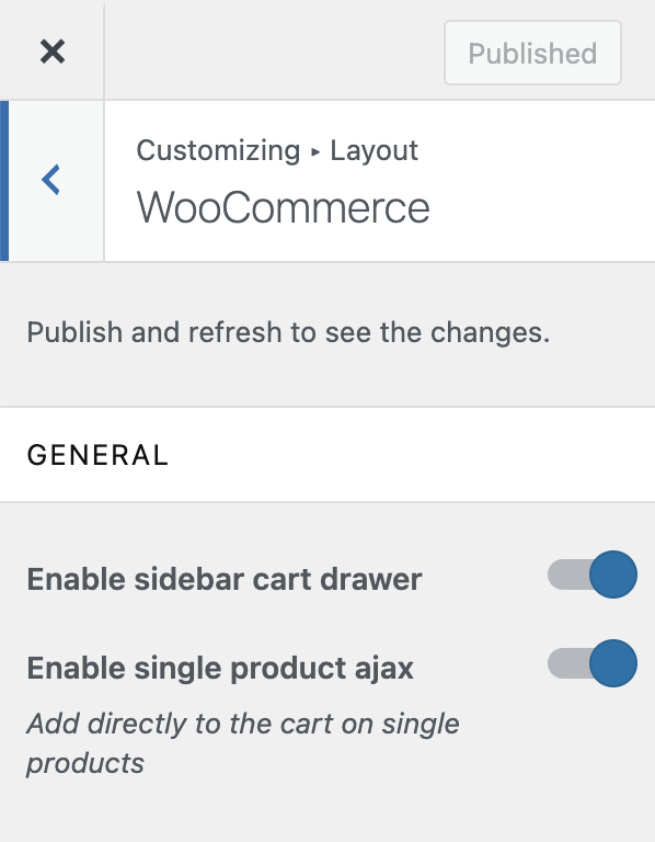 Customizer Single Product Ajax Enabled