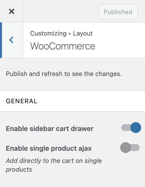 Customizer Single Product Ajax Disabled