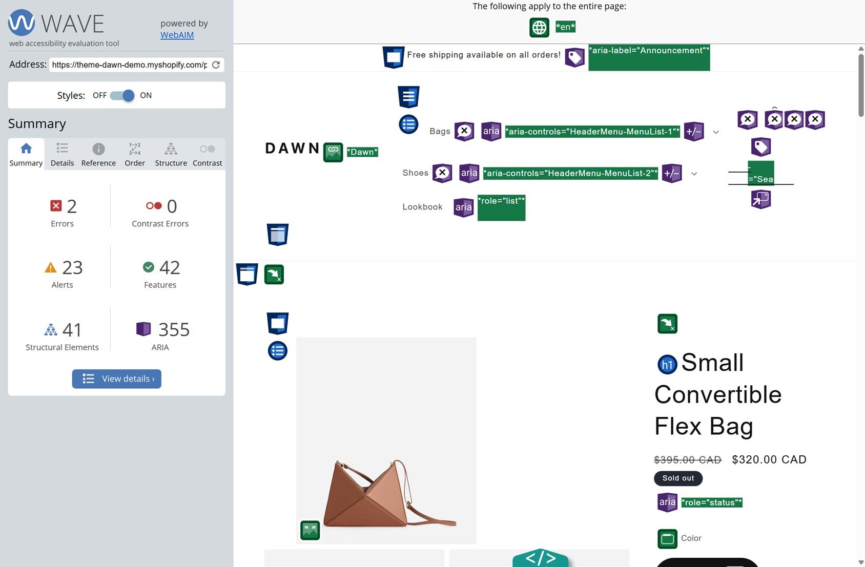 Wave Accessibility Tool