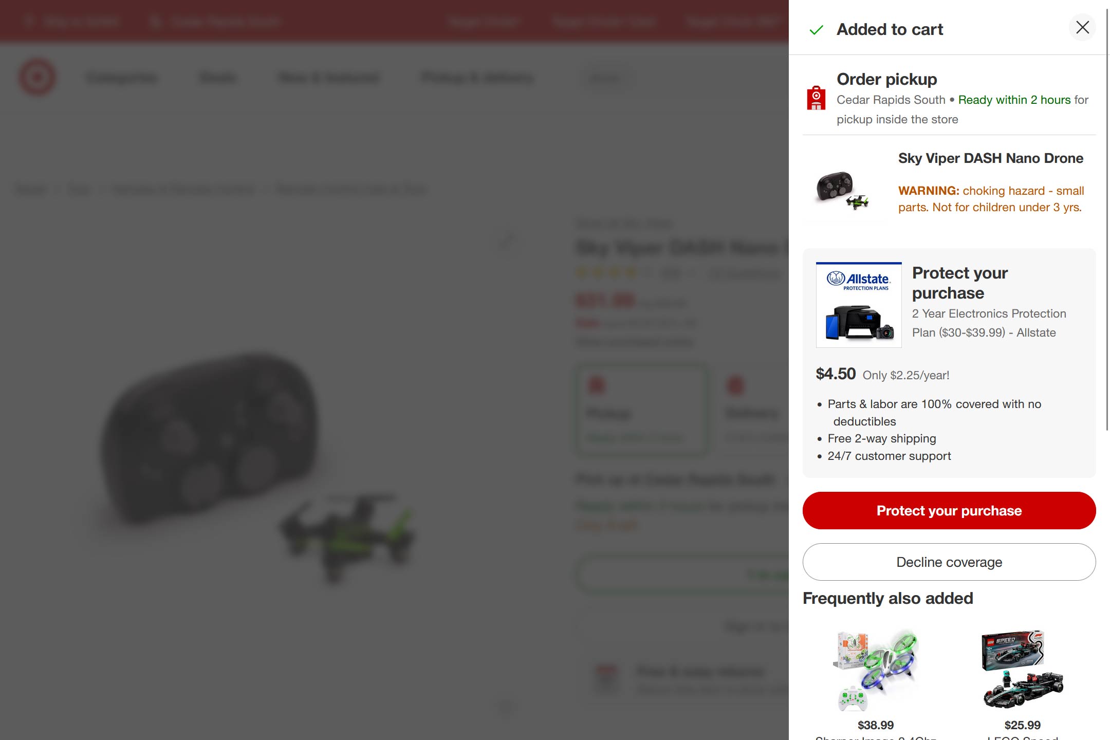 Target Cart Drawer Example