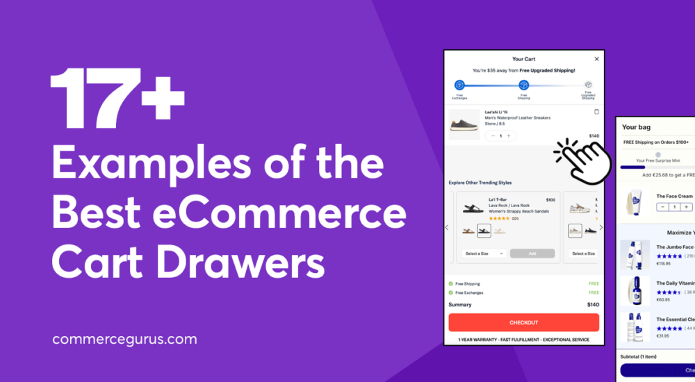 Examples of the Best eCommerce Cart Drawers