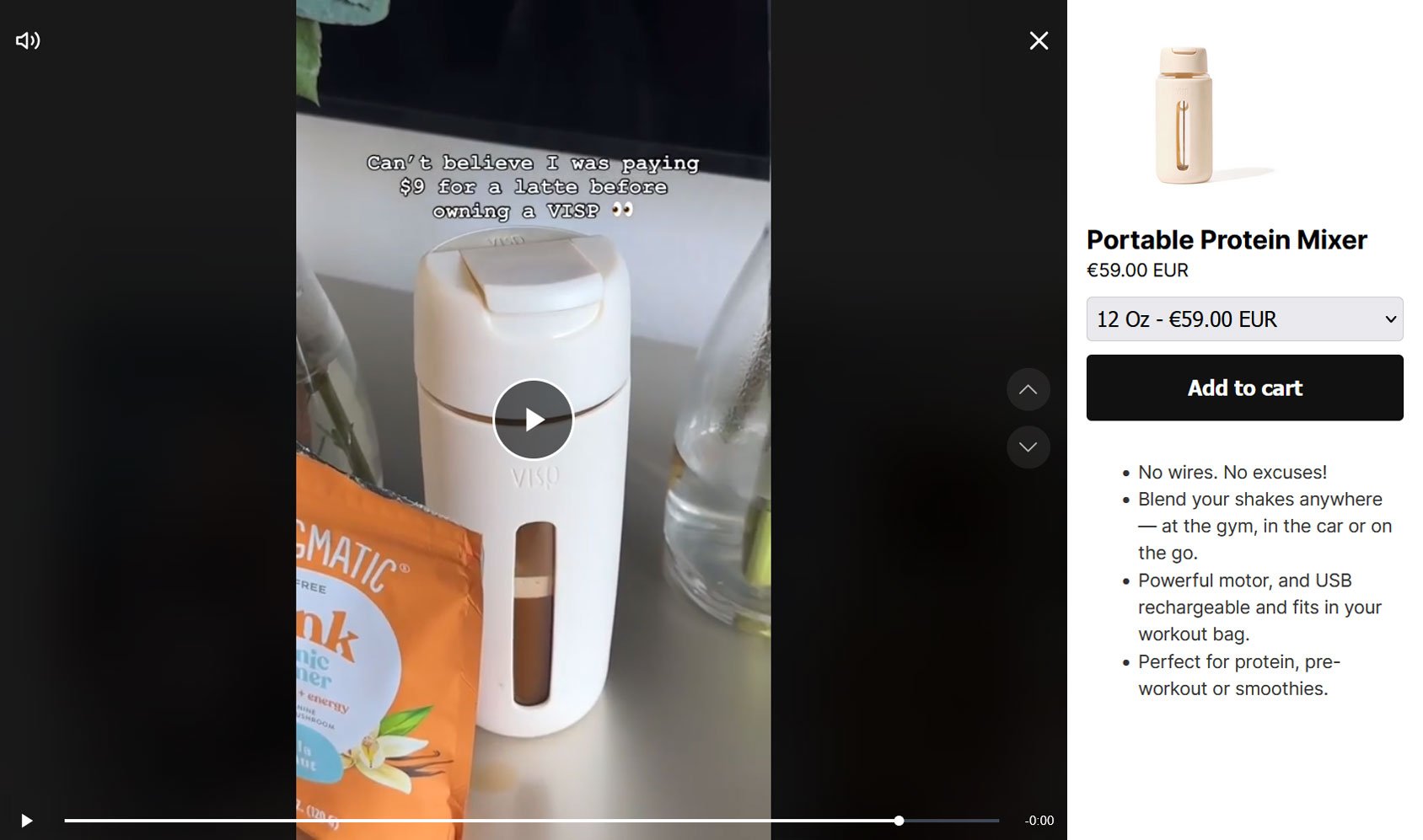 Shopify Shoppable Video App Example 