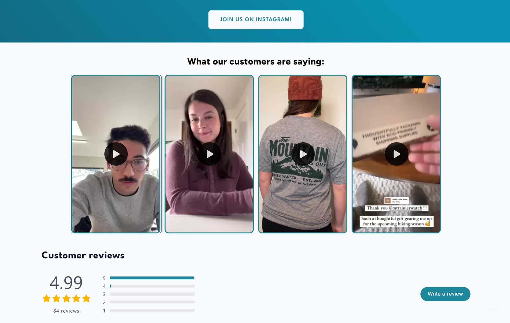 UGC Customer Reviews