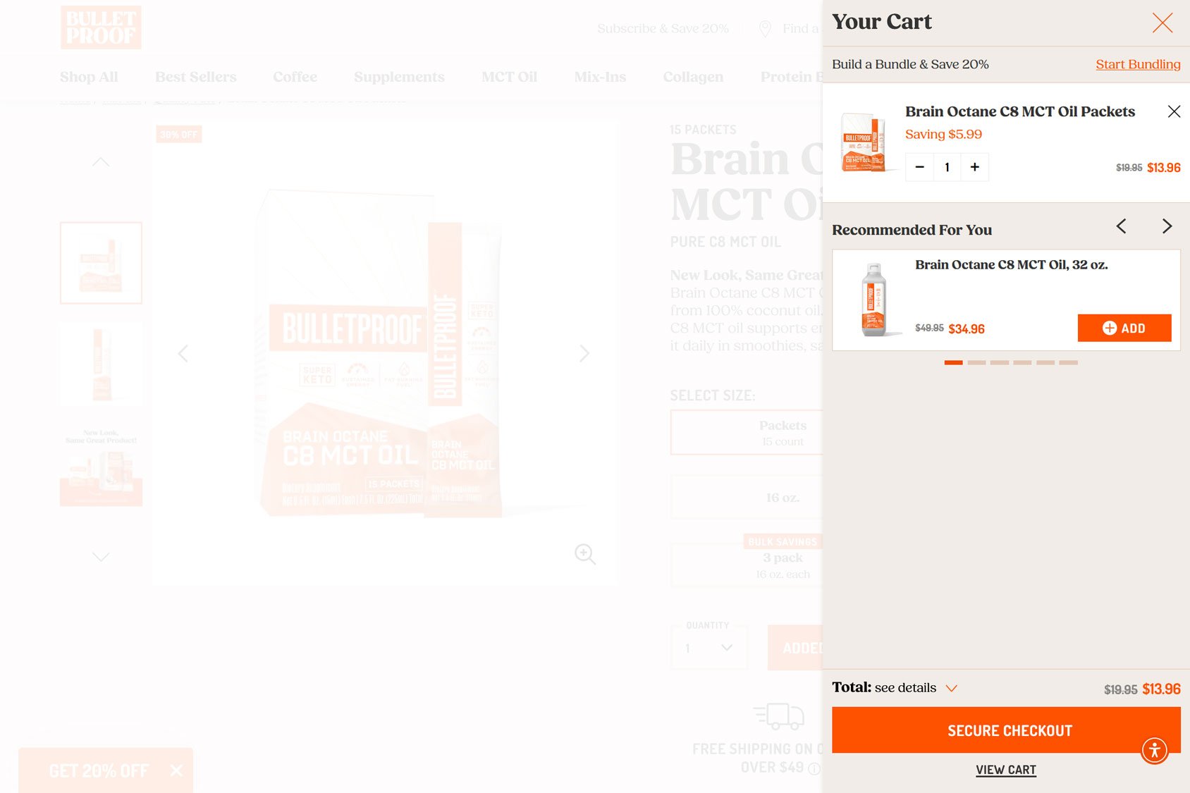 Bulletproof Upsell Example