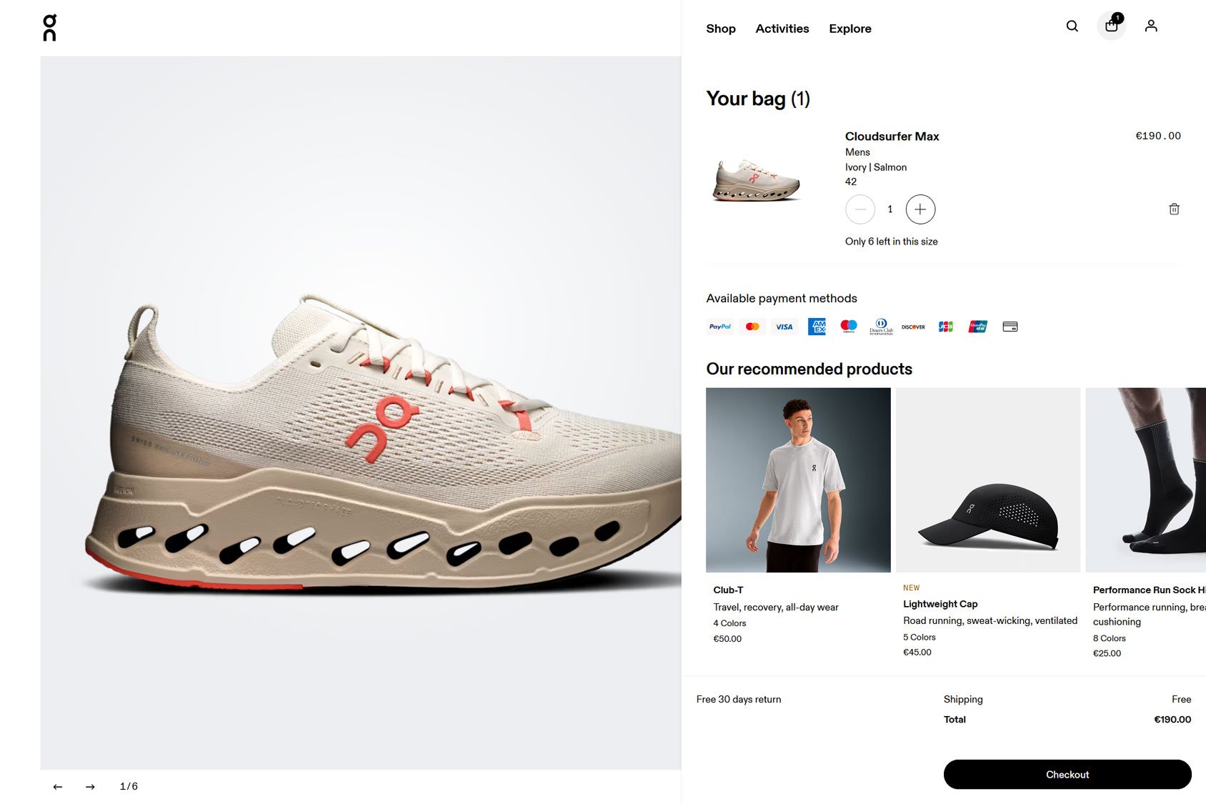 On Running Upsell Example