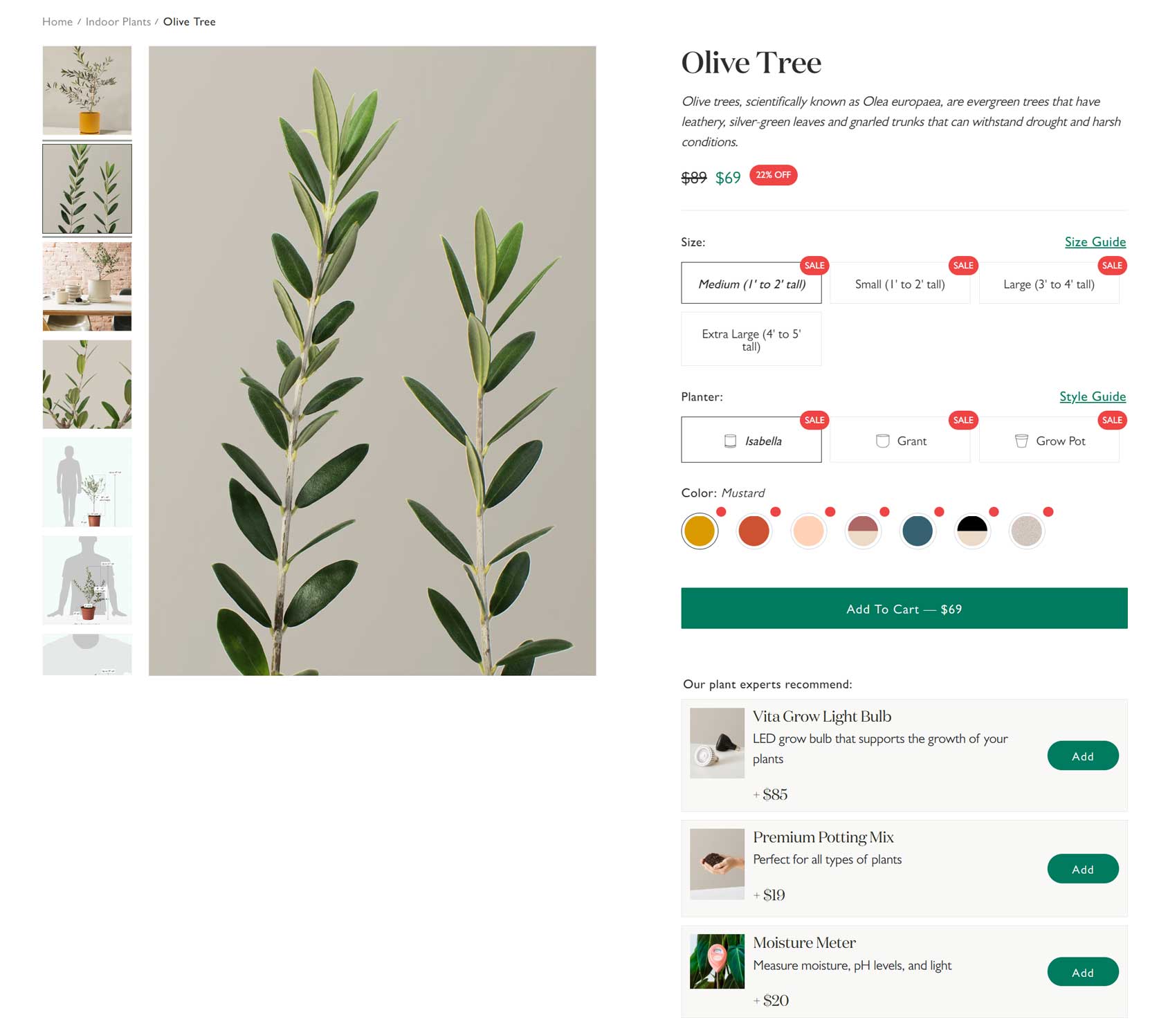 eCommerce Upsell Examples - The Sill