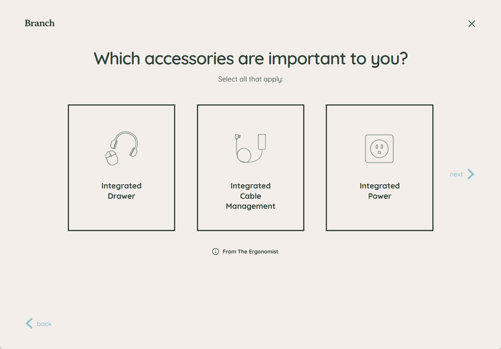 Branch eCommerce Product Recommendation Quiz