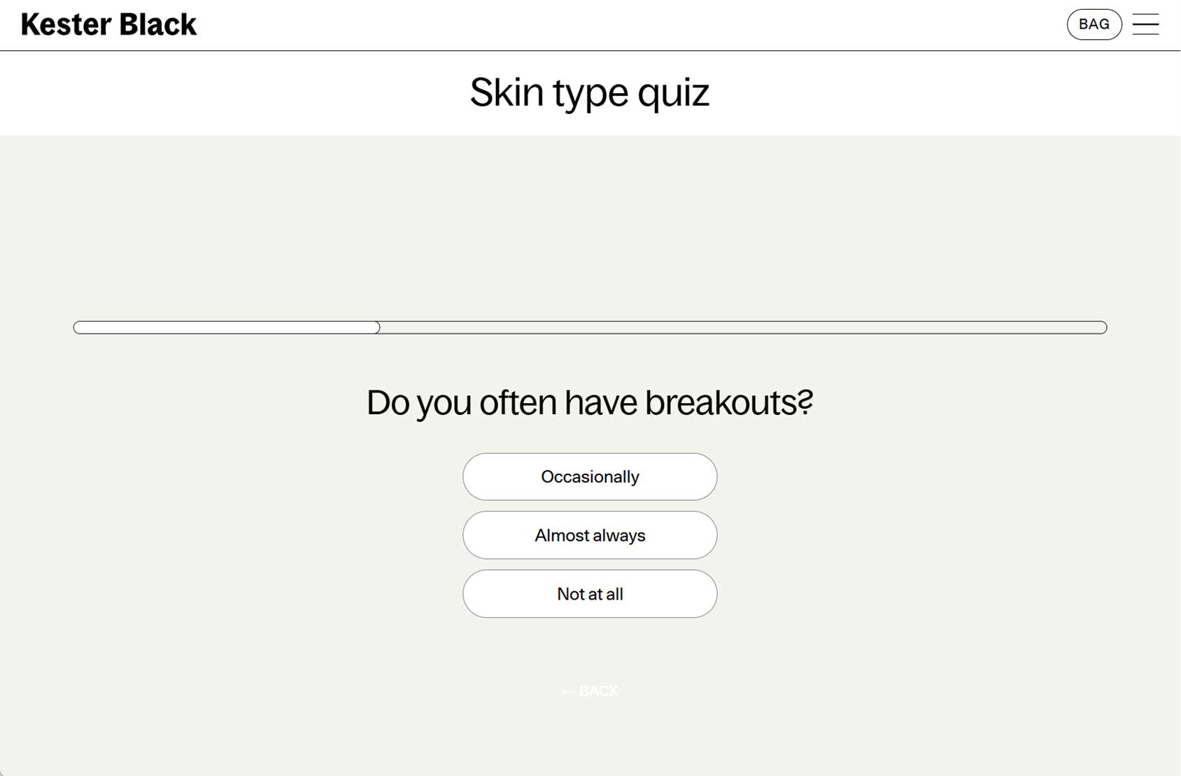 Kester Black eCommerce Product Quiz Examples
