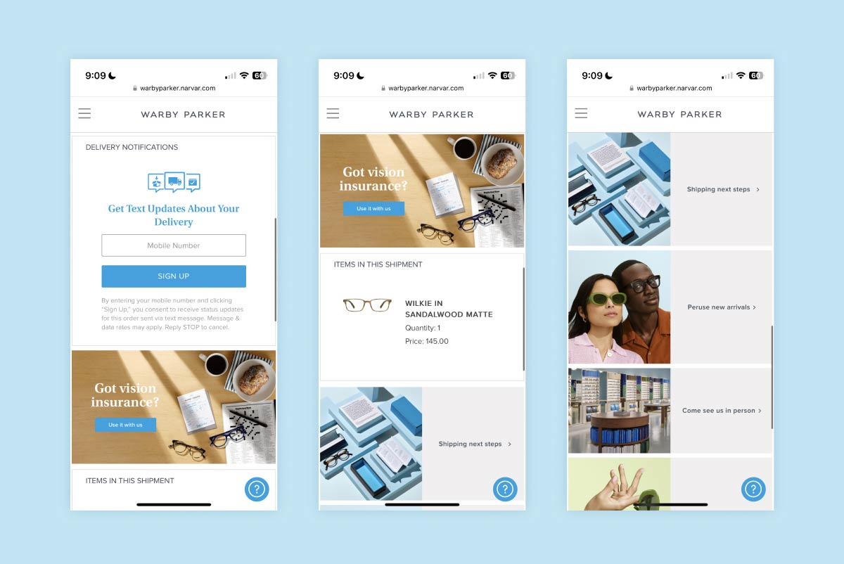 eCommerce Post Purchase Page Example