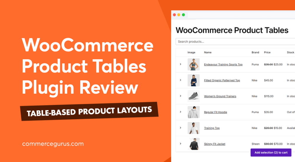 WooCommerce Product Tables Review