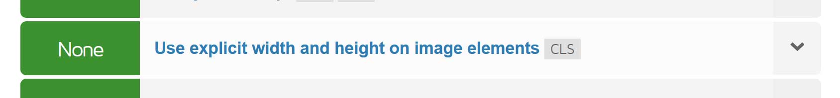 GTmetrix highlights any images without width and height attributes. 