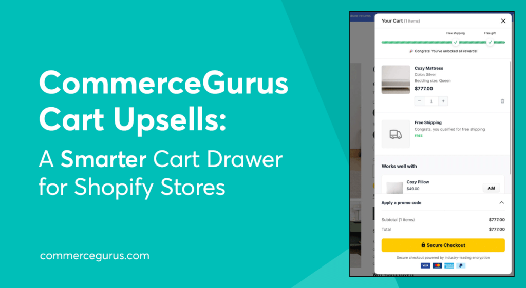 CommerceGurus Cart Upsells: A Smarter Cart Drawer for Shopify Stores