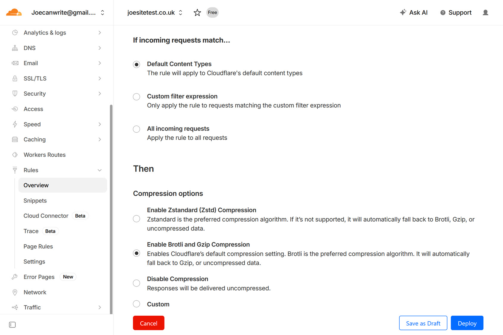 Enable Brotli in Cloudflare to Reduce Server Response Times (TTFB) in WooCommerce