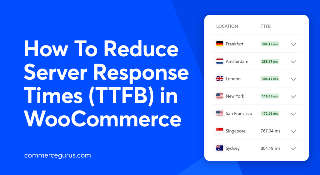 How To Reduce Server Response Times (TTFB) in WooCommerce